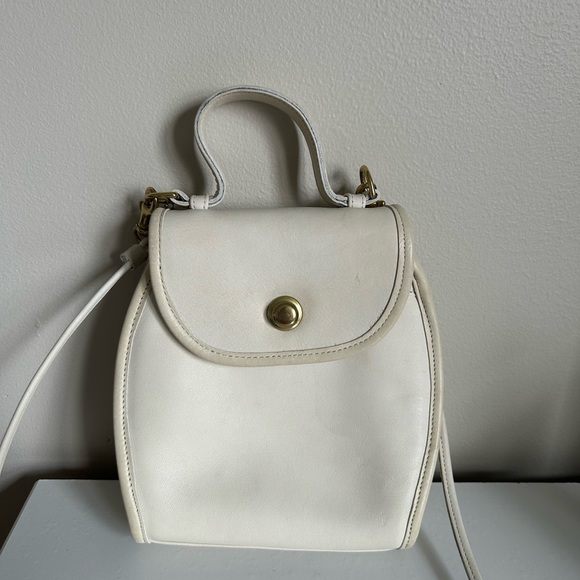 Coach Handbags - Vintage Coach Derby White Leather Handbag